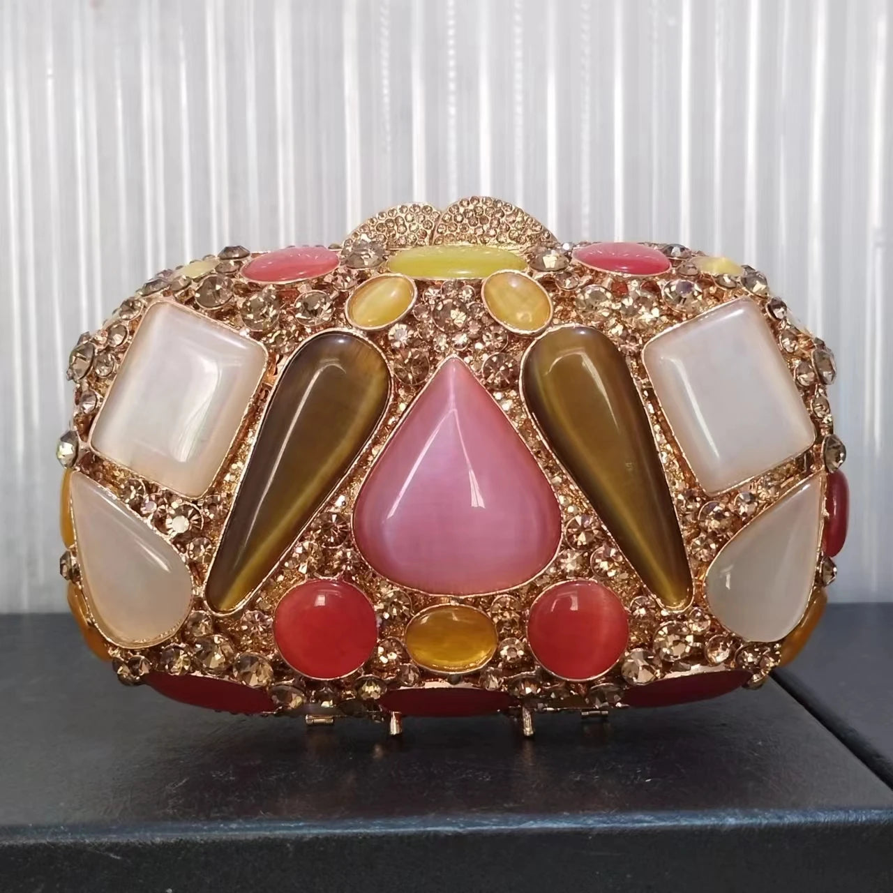 XIYUAN 2024 New Big Stones Evening Purse Bags Rhinestone Wedding Gems Clutch Bag Bridal Clutches Women Diamonds Party Purses Bag