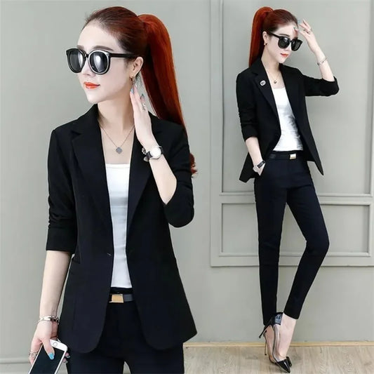 Fashionable Short Women's Blazer Jacket Thin Stylish Spring 2024 New Arrival Polyester Fiber High End Formal Top Trendy