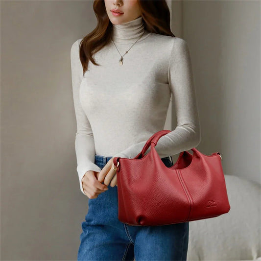 High Quality Soft Leather Women's Handbag Tote Bag Fashion Luxury Women Shoulder Bag Trendy Female Commute Crossbody Bags Wallet