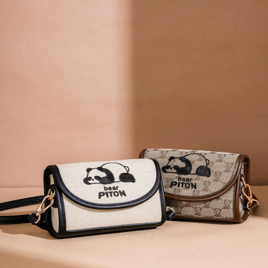 Beibao New Fashionable Cylindrical Bag Women's Shoulder Bag Embroidered Canvas Women's Bag Crossbody Bag Texture Small Bag
