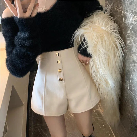 Wide Black Short Pants For Woman To Wear White High Waist Women's Shorts Summer Cheap Hot Streetwear Aesthetic Fashion XL Nylon