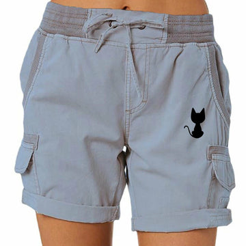 Women Shorts Solid Fashion Drawstring Pants Streetwear Clothing Casual Female Summer Clothing Cargo Bottoms