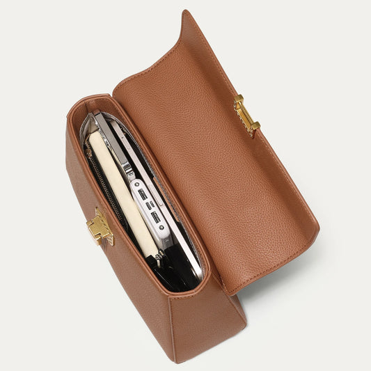 ITAMOOD Genuine Leather Handbag with Adjustable Strap Women Large Capacity Crossbody Shoulder Bag Satchel Purse Luxury Designer